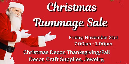 Christmas Rummage Sale