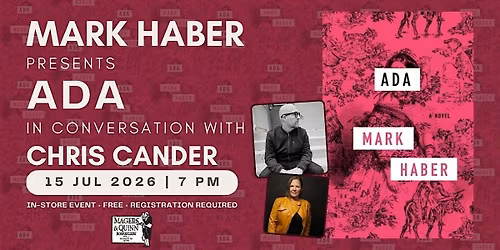 Mark Haber presents Ada in conversation with Chris Cander