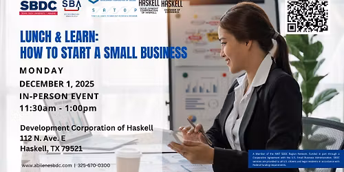 DCOH Lunch & Learn: How to Start a Small Business