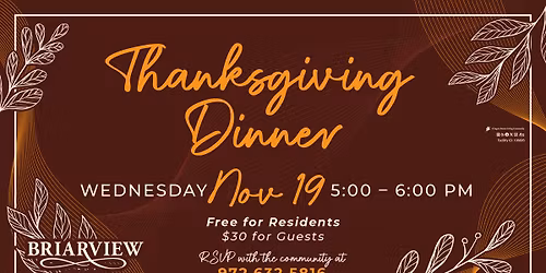 Briarview Thanksgiving Dinner