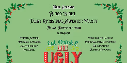 Bingo Night: Tacky Christmas Sweater Party