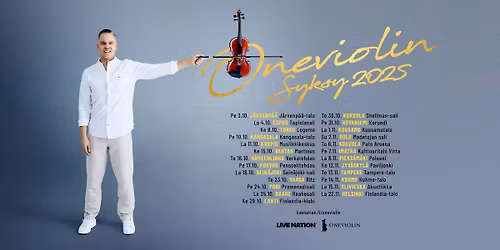 ONEVIOLIN, Tampere-talo, Tampere 13.11.2025