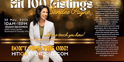 Hit100 listings in 10 months - Let Sandee show you how!