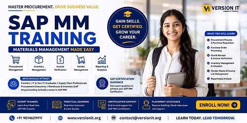 SAP MM Training in Hyderabad at Version IT | Free Demo Session