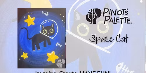 $30 Space Cat Family Painting