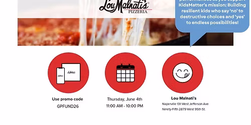 School's Out! Lou Malnati's Groupraise Fundraiser for KidsMatter