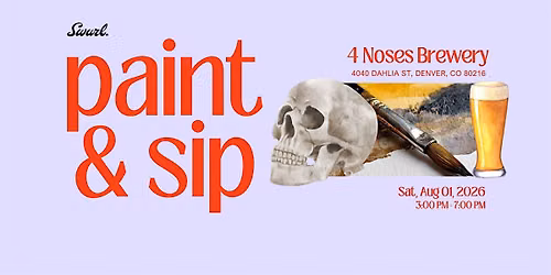 Drawing, sipping, painting...Skulls