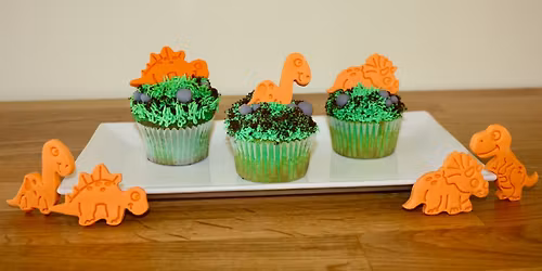 Dinosaur Cupcakes Class (Ages 2-8 w\/ Caregiver)
