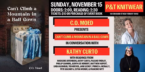 Pink Trees Press presents C.O. Moed's Can't Climb a Mountain in a Ball Gown