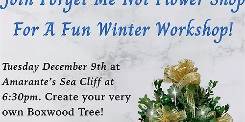 Winter Boxwood Tree Workshop at Amarante\u2019s \u2013 Limited Spots!