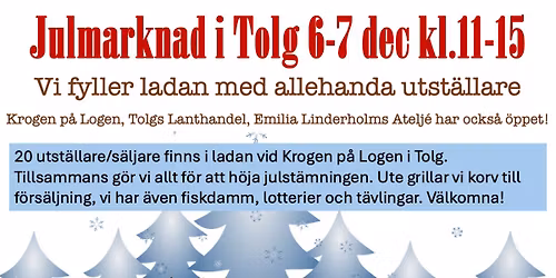 Julmarknad i Tolg 6-7 dec
