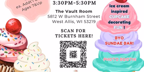 Ice Cream Cupcake Party Cake & Sip