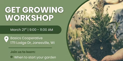 Get Growing Workshop - Saturday Morning
