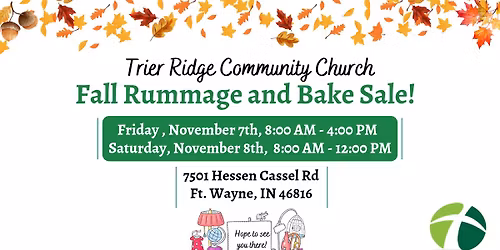 Fall Rummage and Bake Sale!