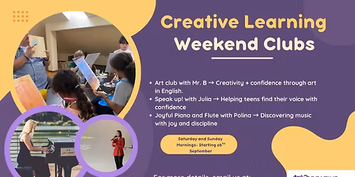 Creative Learning-Weekend clubs