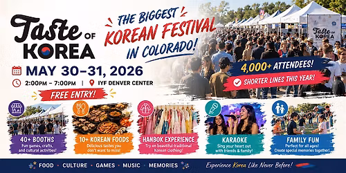 Taste of Korea Festival 2026  | Denver, Colorado