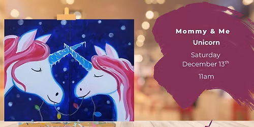 Snowy Mommy and Me Unicorn! Add a Candle
