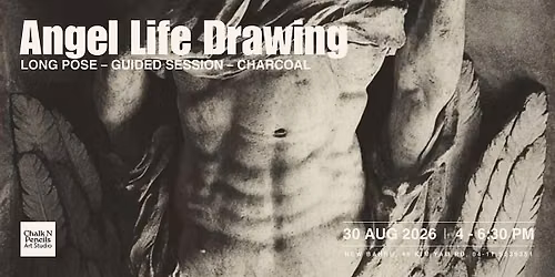 Angel Life Drawing: Long Pose \u2013 Guided Session \u2013 Charcoal