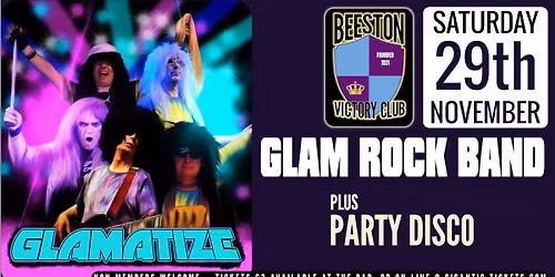 Glamatize \u2013 the Ultimate 70s Glam Rock Tribute Band Plus Pary Disco