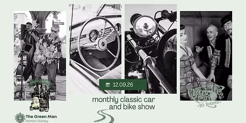Monthly Car & Bike Show with music by Moonshiners & Charlotte Porter and the Hi-Rollers