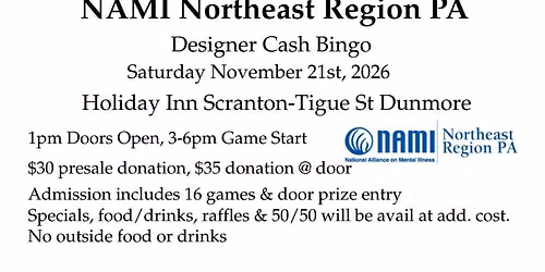 NAMI Northeast Region Designer Cash Bingo