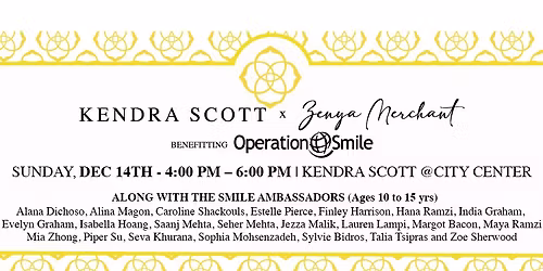Kendra Scott Holiday Shopping event benefitting Operation Smile