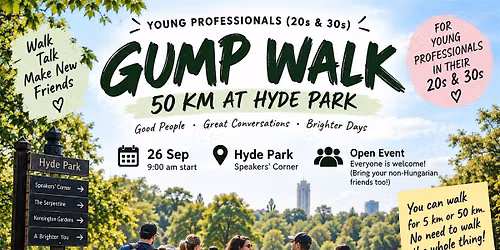 50km Gump Walk with 20s&30s Professionals at Hyde Park