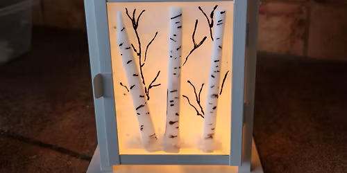 Fused Winter Aspen Lantern Class