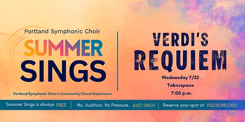 PSC Summer Sings I: Verdi's Requiem