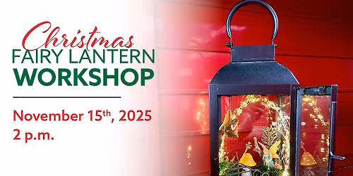 Christmas Fairy Lantern Workshop!!!