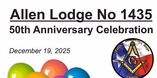 Allen Masonic Lodge No. 1435 50th anniversary