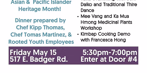 Badger Rock Community Dinner - AAPI Heritage Month Celebration