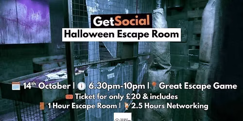 GetSocial Halloween Part I: Escape Room | Meet New People &amp; Make Friends (20s\u201340s) \ud83c\udf83