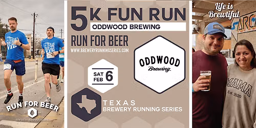 5k Beer Run x Oddwood Brewing | TX Brewery Running Series