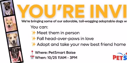 WVHS Presents: Adopt Joy Adoption Event with PetSmart Boise!