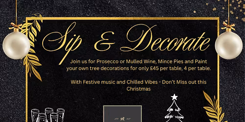 Sip & Decorate - At The Red Lion Wybunbury