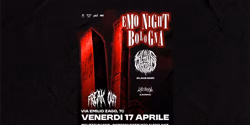 Emo Night Bologna w\/Klaus Noir @Freakout Club