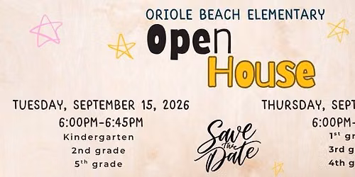 OBE Open House- 1st, 3rd, and 4th grade