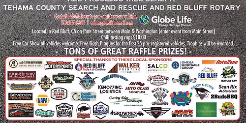 Red Bluff Rotary Presents First Responders Appreciation Day Chili Cook Off and Car Show  