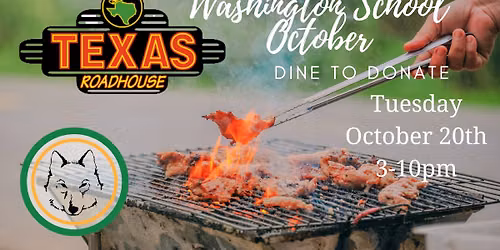 2026-2027 October Dine to Donate for Washington- Texas Road House