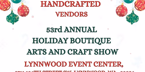 53rd ANNUAL HOLIDAY BOUTIQUE ARTS AND CRAFT SHOW