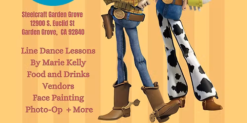 Meet Woody and Jessie at Steelcraft Garden Grove FREE ENTRY + More