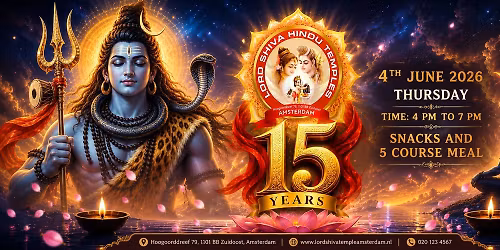 15th Anniversary of Lord Shiva Hindu Temples Amsterdam