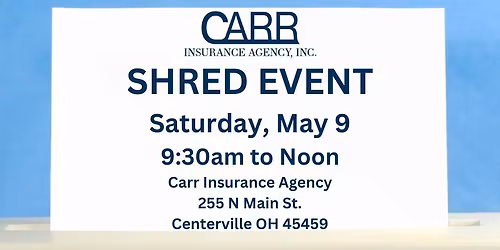Carr Insurance Shred Event!