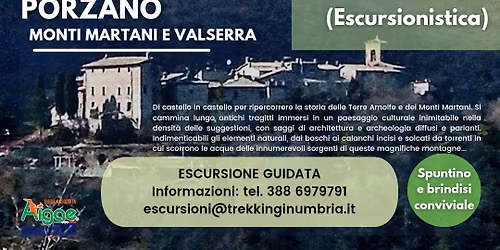  I TESORI DELLE TERRE ARNOLFE - SENTIERI TRA I CASTELLI DI MACERINO E PORZANO - ESCURSIONE GUIDATA