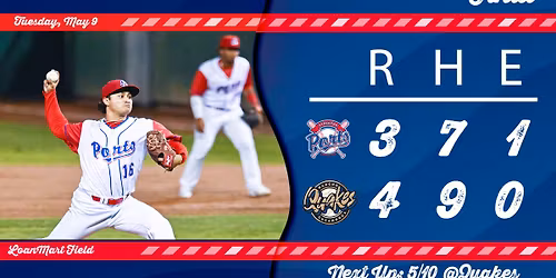 Rancho Cucamonga Quakes vs. Stockton Ports