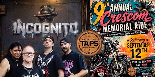 SEPT 12 Memorial Ride - Featuring INCOGNITO