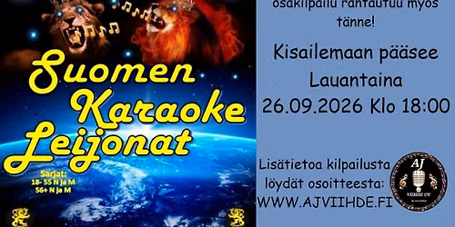 Suomen KaraokeLeijonat 2026 Osakilpailu 26.9.2026