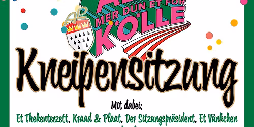 KNEIPENSITZUNG klein - urig - k\u00f6lsch