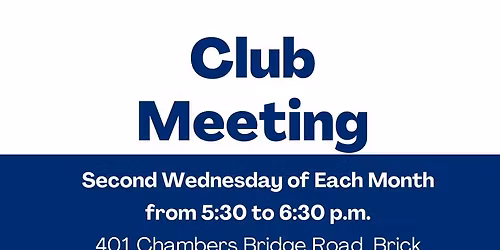Kiwanis Club of Brick Meeting - Second Wednesday of Each Month at 5:30